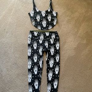 Hamsa Hand Legging + Crop Top